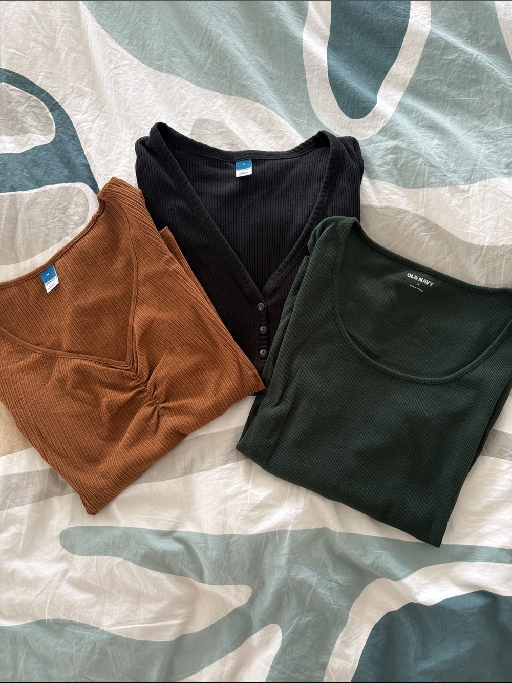 Lot of 3 Old Navy Ribbed Long Sleeved Tops